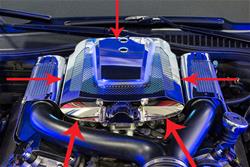 American Car Craft Engine, Fuel Rail and Coil Covers ACC-123018-BLUL